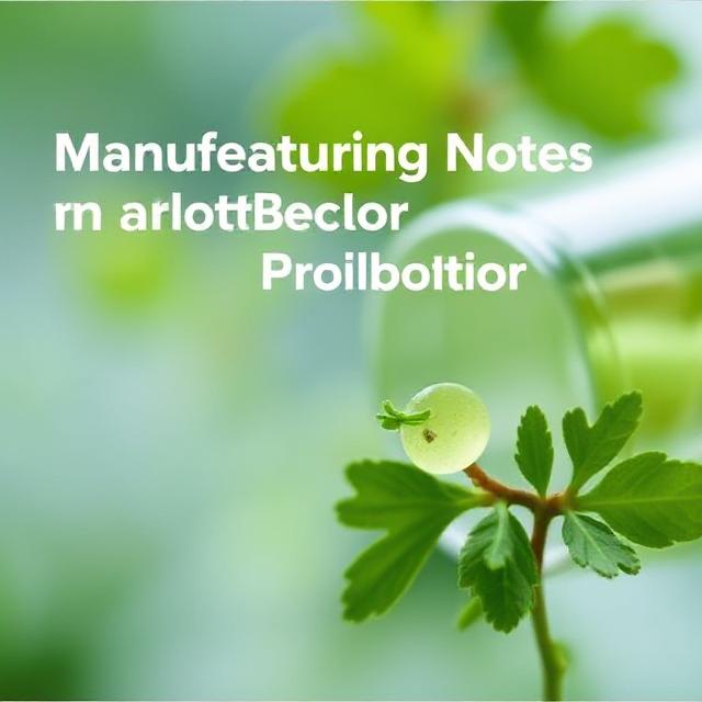 10 Manufacturing Notes on Probiotics
